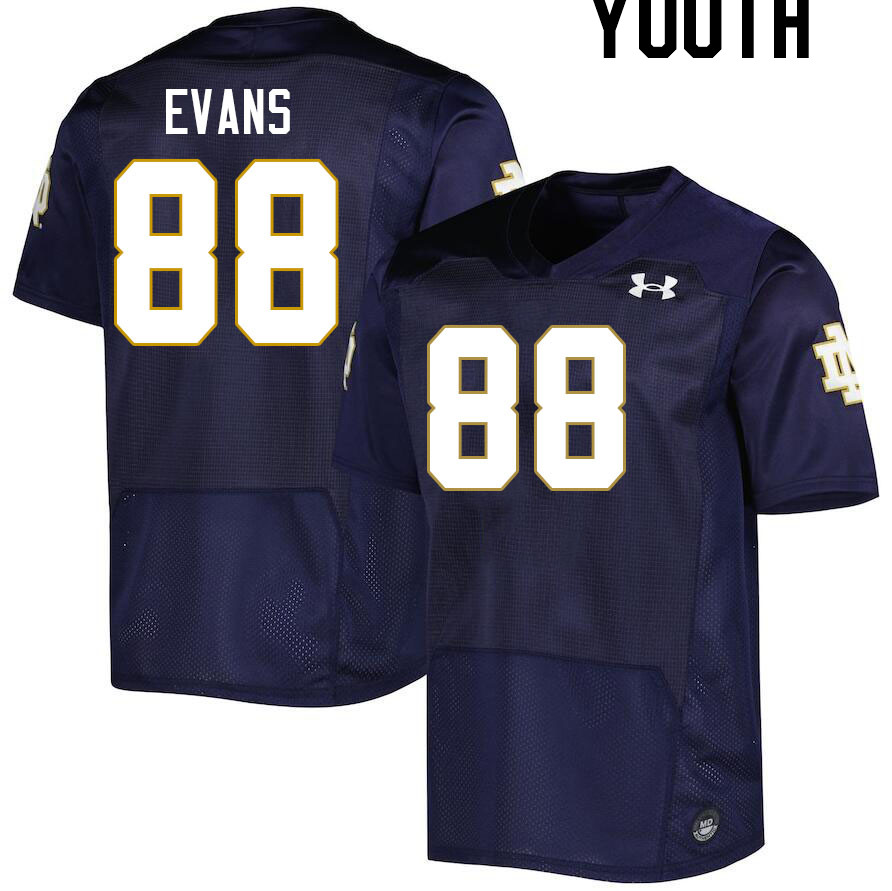 Youth #88 Mitchell Evans Notre Dame Fighting Irish College Football Jerseys Stitched-Navy